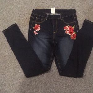 Size 14/16 girls jeans with embroidery.